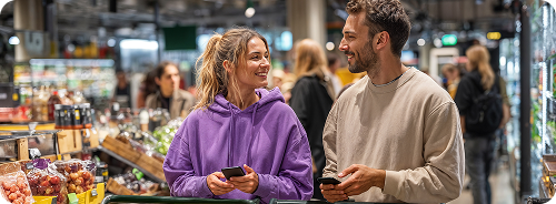 People at a market